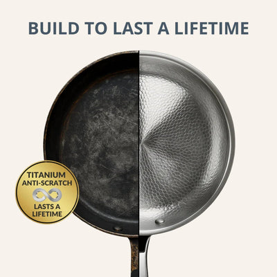 Pure Titanium Hammered Køkkensæt