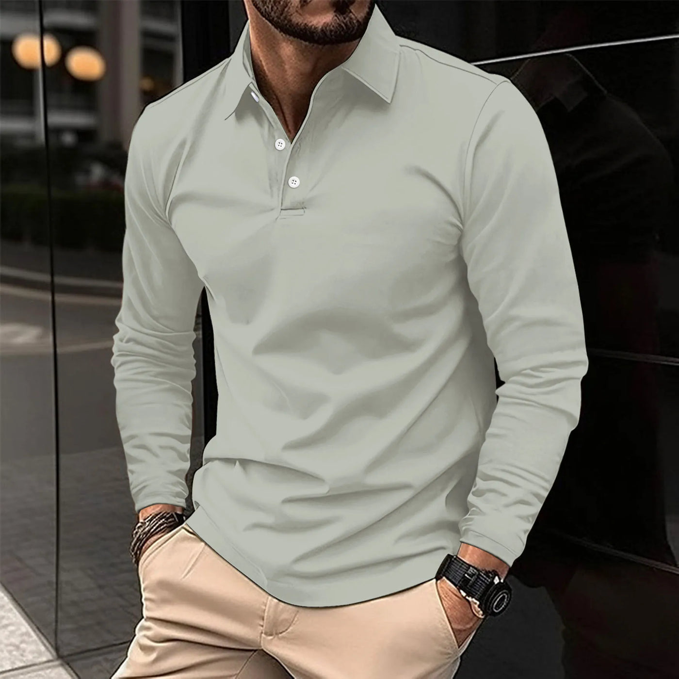 Ethan™ | Casualt langærmet polo