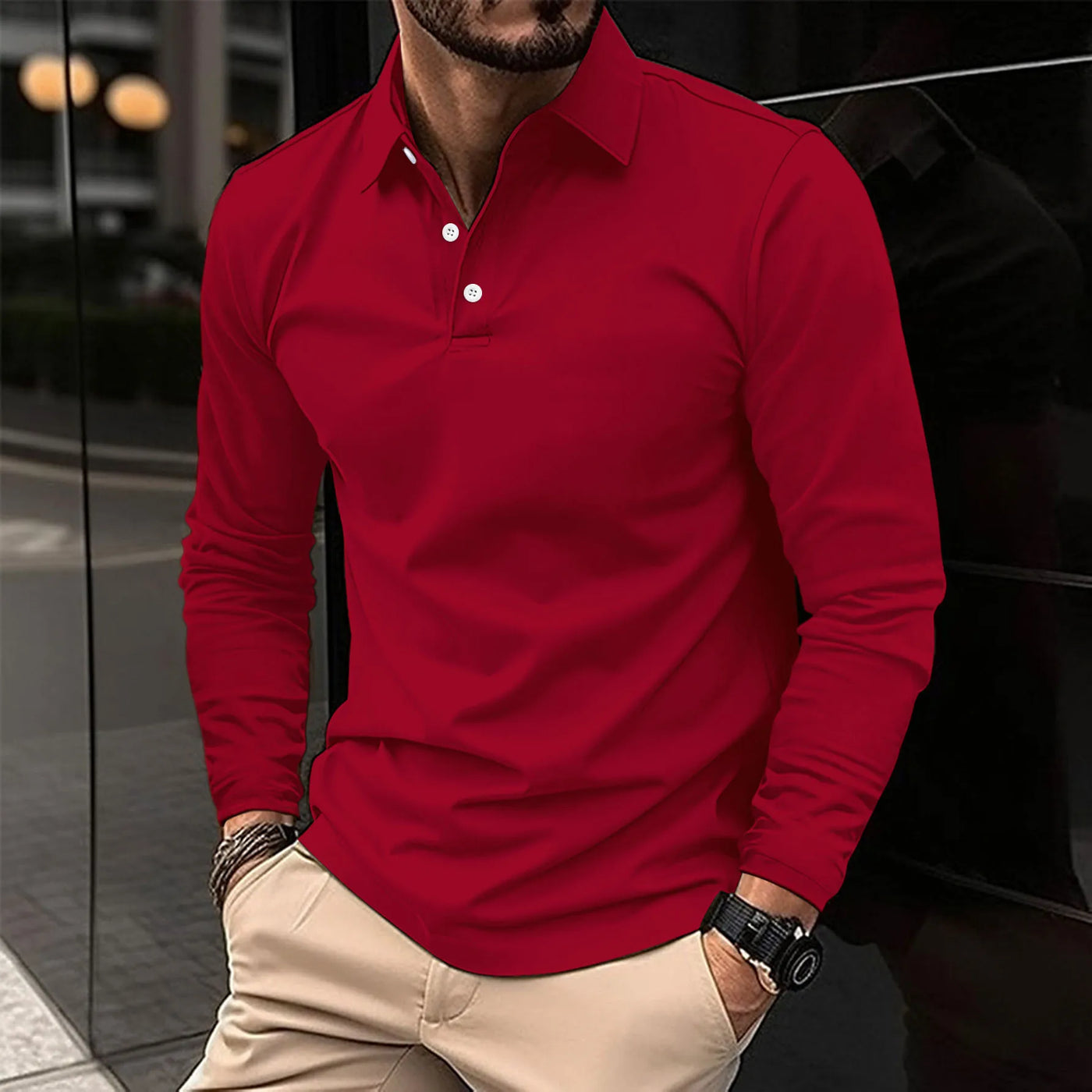 Ethan™ | Casualt langærmet polo
