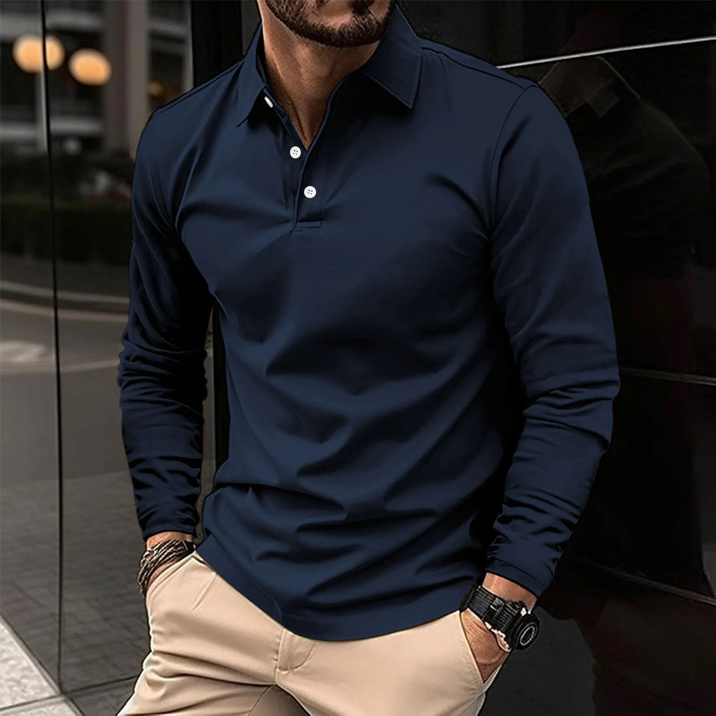Ethan™ | Casualt langærmet polo