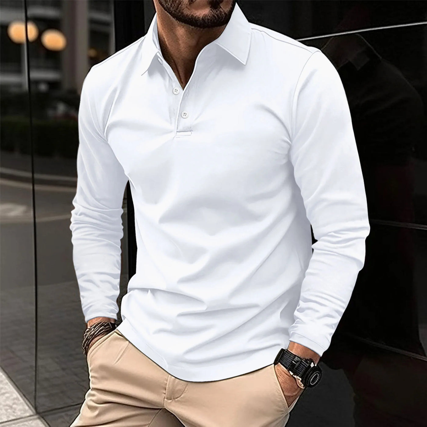 Ethan™ | Casualt langærmet polo