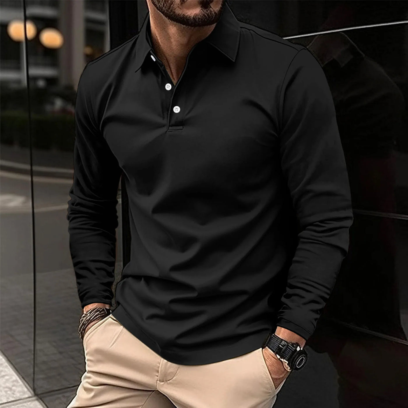 Ethan™ | Casualt langærmet polo